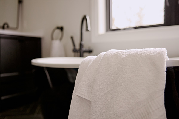 A Towel Cleaned with Soft Water