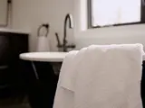 A bath towel. cleaned with soft water